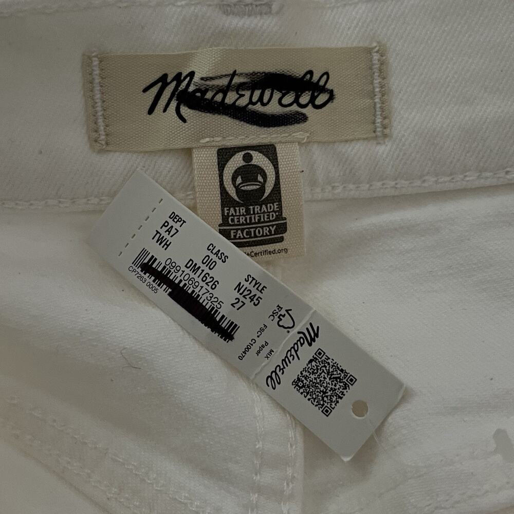 Madewell‎ Womens Perfect Vintage Wide Leg Jeans Size 27 Cream White Preppy NWT - Picture 5 of 8